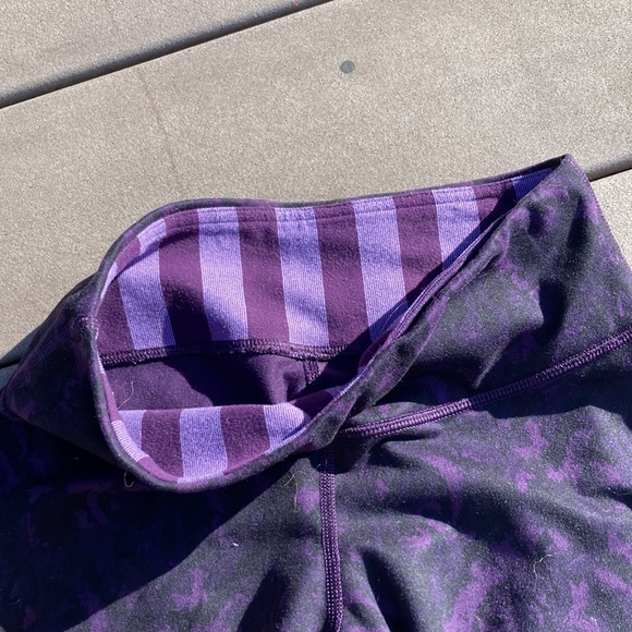 Lululemon leggings, purple and black, size 4 - Picture 2 of 12
